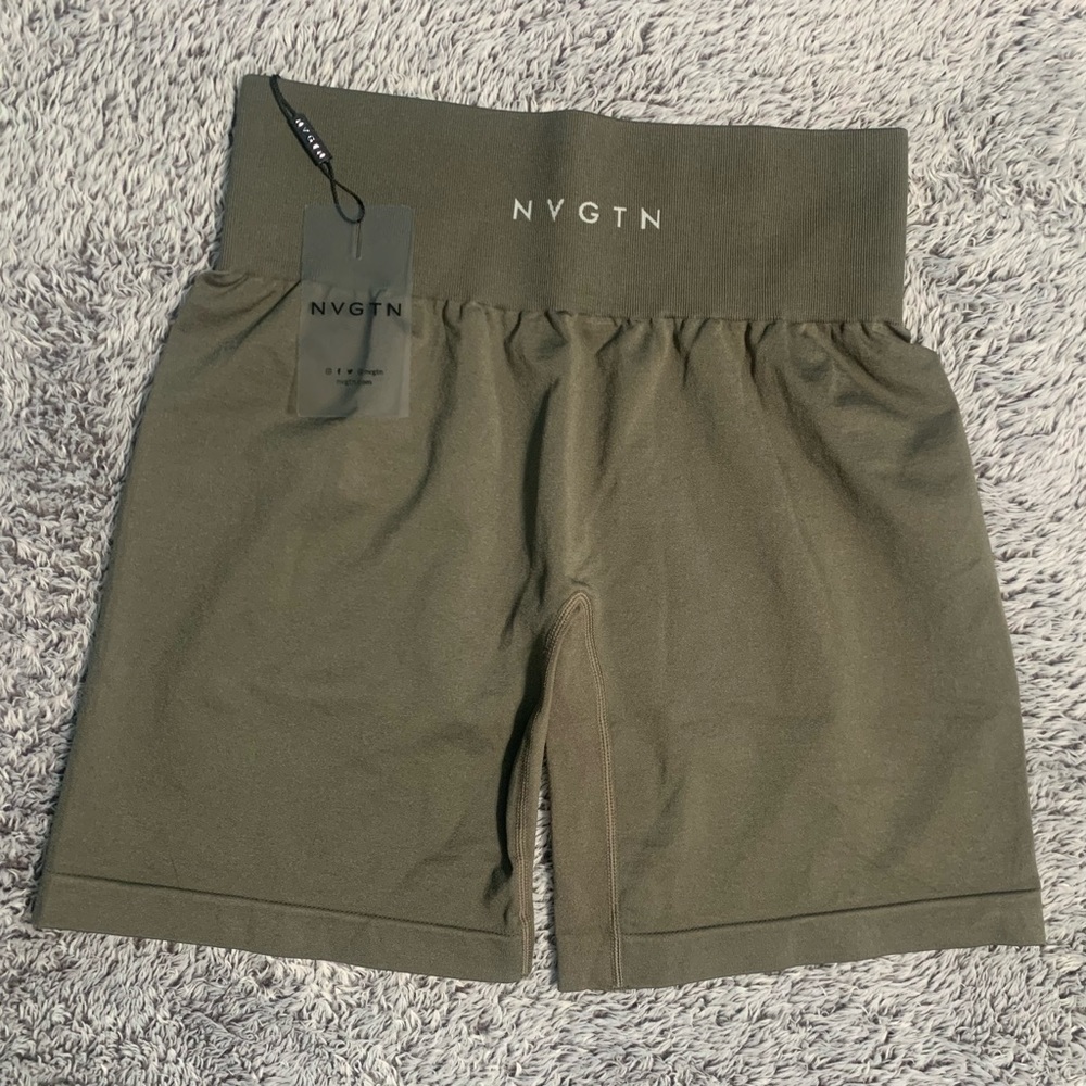 NVGTN Olive Solid Seamless Shorts NWT - Medium